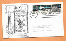 U.S SPACE PROGRAM APOLLO 15 AUG 2,1971 HOU ARISTOCRATS SPACE COVER