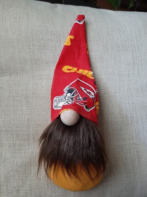 *Kansas City Chiefs* KC Handmade 11 inch Gnome Brown Beard NFL Football Helmet 
