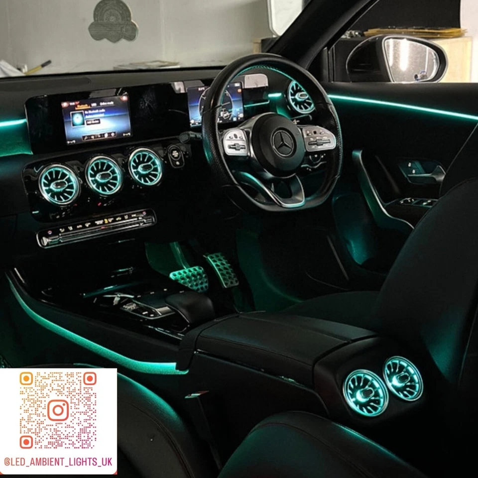 Mercedes Benz A Class CLA W177 W118 X118 2019-2022 Ambient Lighting Kit UK Model - Image 2 of 4