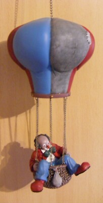 Gilde Clown  '' Der Ballonfahrer '' Guter Zustand   29 cm groß