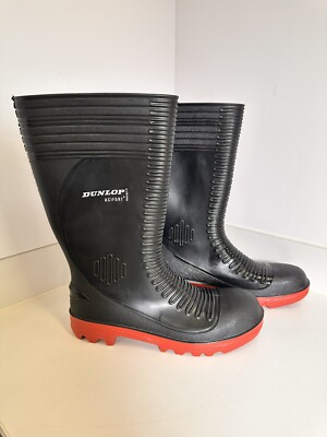 Dunlop Acifort Ribbed Full Safety Wellington Boots – Black, UK 12 / EU 47 / US 12, Steel Toe - View #5
