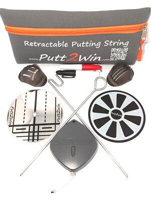 Golf Putting Saite Trainingshilfe Spiegel Regentropfen Auto einziehbare Schnur Geschenk Neu