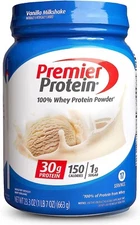 Premier Protein Powder, Whey Vanilla Milkshake, 30g Protein, Keto/Gluten Free