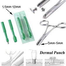 Disposable Biopsy Dermal Punch for Skin Dermal Anchor Holding Tube Tool Pliers