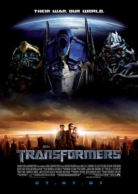 2007 Transformers Movie Poster 11X17 Megan Fox Shia Lebeouf Optimus Prime  