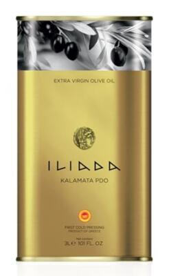 Iliada Extra Virgin Olive Oil 3L Tin - Premium Greek Cooking Oil 