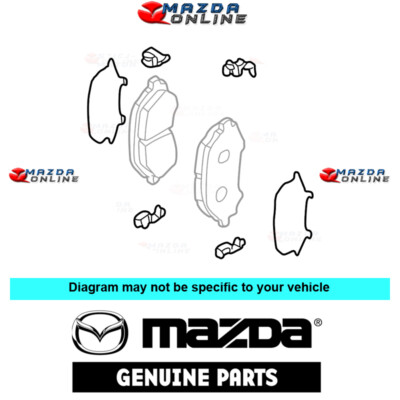 Mazda Genuine Disc Brake Anti-Rattle Clip Set B2YD-33-29Z 00-03