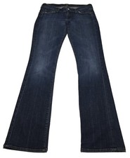 7 FOR ALL MANKIND Women’s Sz 28 Bootcut Denim Blue Jeans USA Made 30X33.5”
