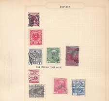 Osterreich Stamps Austria Austrian collection one page 8 total stamp (Pg03)