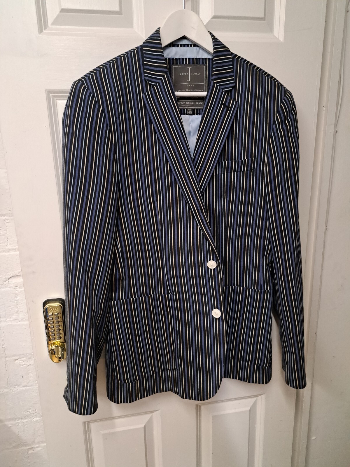 FILA JASPER CONRAN GIACCA CANOTTAGGIO A RIGHE BLAZER UK 40 BLU NAVY HENLEY REGAT