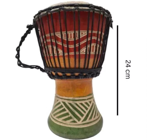 Wooden Drum (Djembe) Small Size : Height 24cm X Top Diameter 14cm