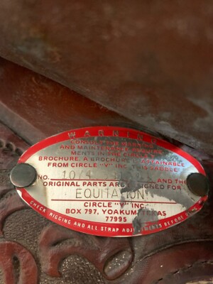 Sangle De Selle Latigo Circle Y 1-3/4 X 5 Pieds 10 Pouces - Cuir USA, Très Peu Utilisée