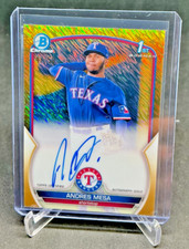 2023 Bowman Chrome ANDRES MESA 1st RC Gold Shimmer AUTO 41/50 Rangers