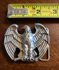 Vintage Silver Color Patriotic EAGLE Belt Buckle By Avon National Bird USA