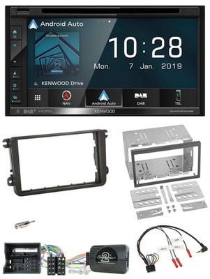 Kenwood DAB TMC USB 2DIN Lenkrad Bluetooth Navigation für VW T6 2015-2019