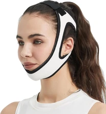Adjustable anti Snoring Chin Strap for CPAP Users - Breathable Snore Stopping De