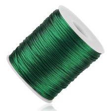 Green Nylon String Cord 1MM 100 Yards Braided Nylon Bracelet Twine Thread fo...