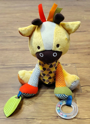 Skip Hop Giraffe Baby Plush Rattle Teether Toy Sensory Stuffed Animal 9''