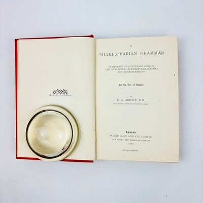 Shakespearean Grammar E A Abbott 1903 Reprint Elizabethan English