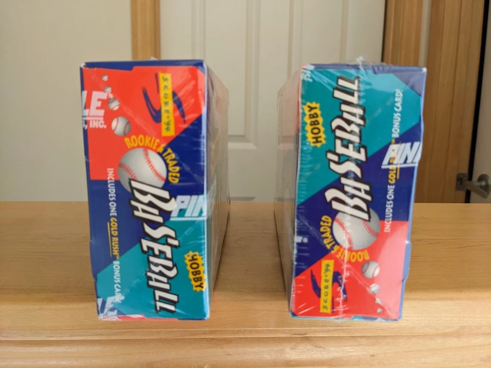 Caja de pasatiempos de béisbol Pinnacle Score 1994 ¡Lote X 2! Novato/Comercializado - Sellado - Dorado Foto 2 de 2