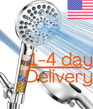 High Pressure Shower Head with Filter, 6 Spray Settings, Handheld Combo