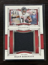 Bijan Robinson 2023 National Treasures Colossal Materials Patch /49 Rookie RC