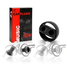 High Fidelity Ear Plugs for Concerts - Reusable Noise Cancelling Concert Earp...