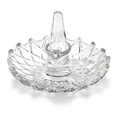 Maypes Ring Holder Crystal Glass Jewelry Storage Keep Safe Wedding Clear 