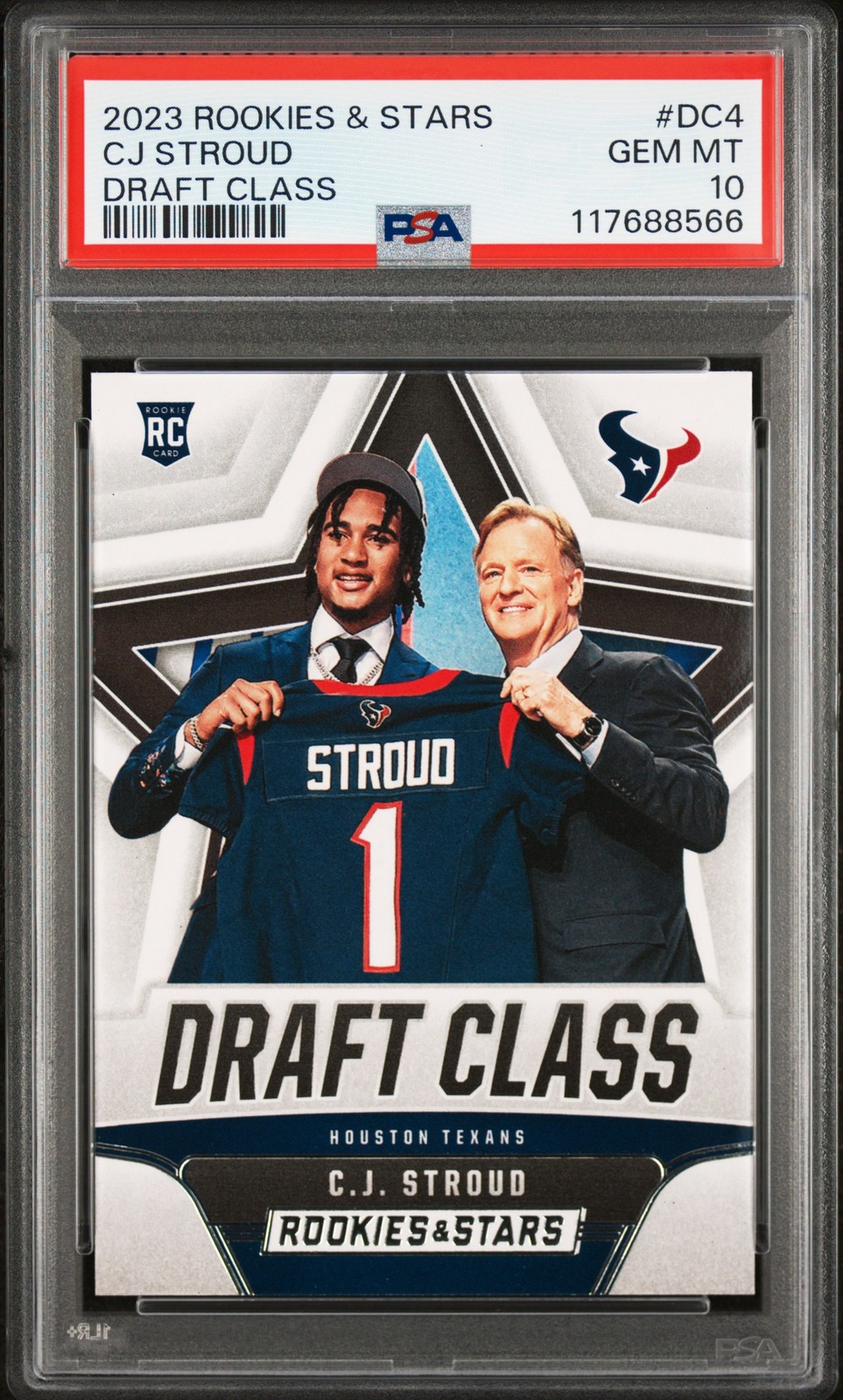 2023 PANINI ROOKIES & STARS DRAFT CLASS #DC4 CJ STROUD ROOKIE RC PSA 10