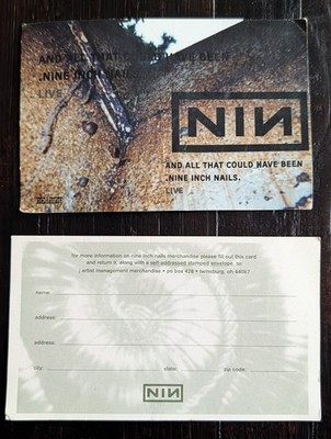 【希少】NINE INCH NAILS PROMO REEL '89 - '94 Nine Inch Nails 2 Promo Fan Club Postcards 1994 & 2002 Downward