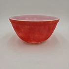 Vintage Pyrex 402 Red Fade Mixing Bowl 1.5 Qt Nesting Milk Glass Retro Farmhouse