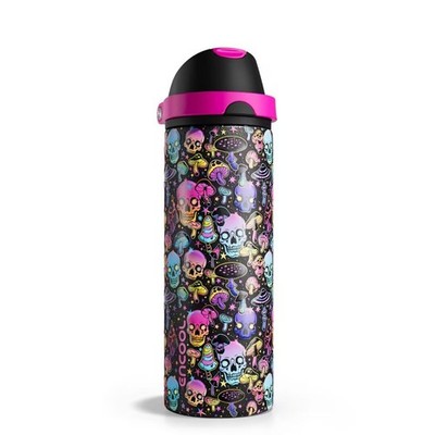 Insulated 24 oz Water Bottle with Straw - Leak-Proof, BPA-Free, Keeps Cold 24H