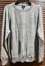 J.Crew Heritage Cotton Crewneck Sweater - Heather Gray Men's XL