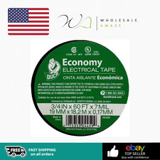 Duck Brand Economy Electrical Tape, 3/4-Inch by 60 Feet, Single Roll, Black
