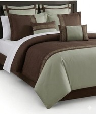 Embroidered Astrid 100-Percent Microfiber, 7PC King/Cal-King Duvet Cover Set,