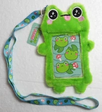 FROGGY Plush Card Holder with Lanyard, Whatever Company Co, frog froggie