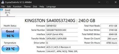 KINGSTON 240GB 2.5'' SATA SSD SA400S37240G | Grade A