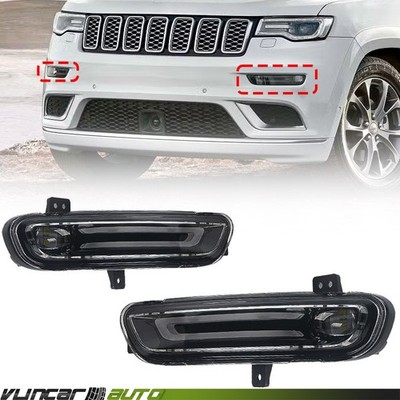 Pair For Jeep Grand Cherokee 2017-2022 LED DRL Projector Front Fog Lights Lamp
