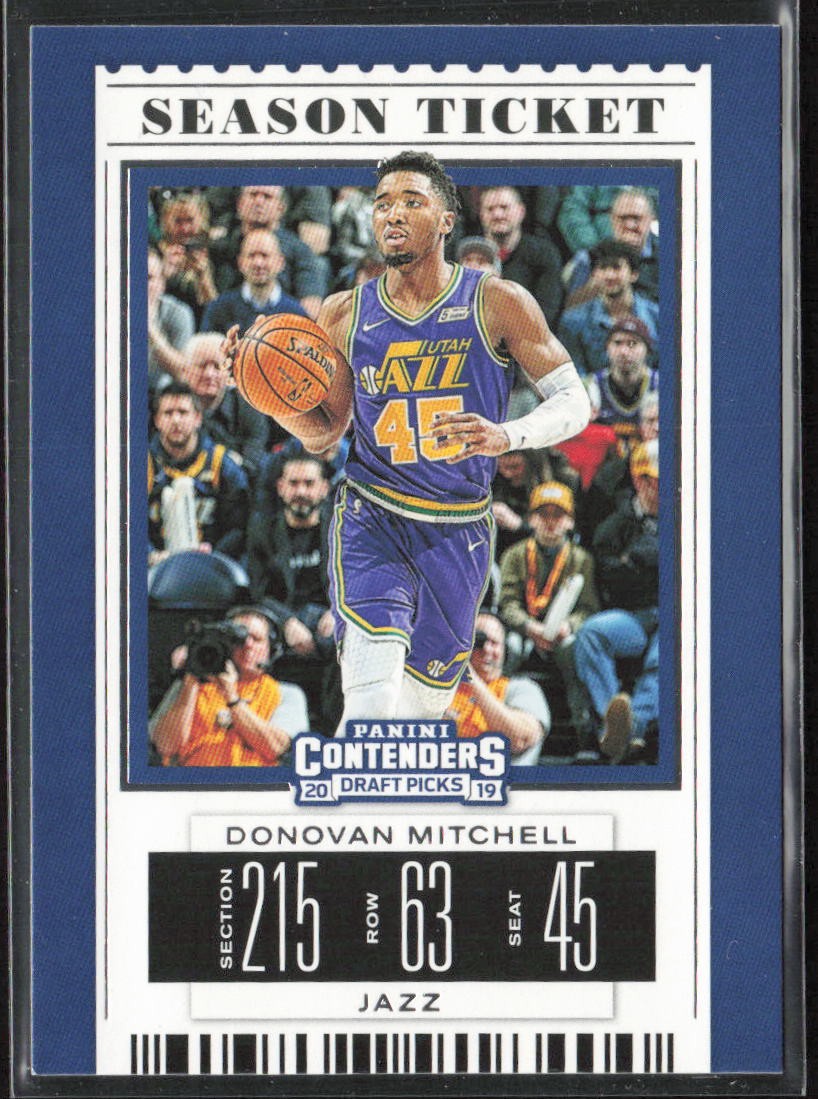 2019 Panini Contenders Draft Picks #16b Donovan Mitchell Purple Uniform