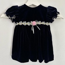 VINTAGE YOUNGLAND BLACK DRESS NEW BORN - 6-9 MONTHS