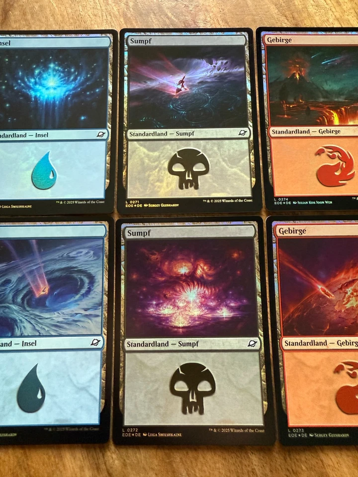 Basicland Set - FOIL - NM - DE - Edge of Eternities - MTG - Magic - Forest Swamp - Bild 4 von 4