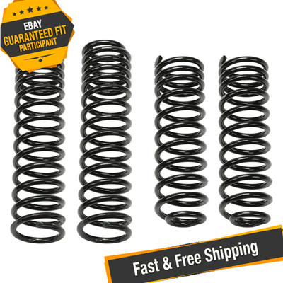 Fabtech 5'' Long Travel Front & Rear Lifted Coil Springs for 18 Jeep Wrangler JK