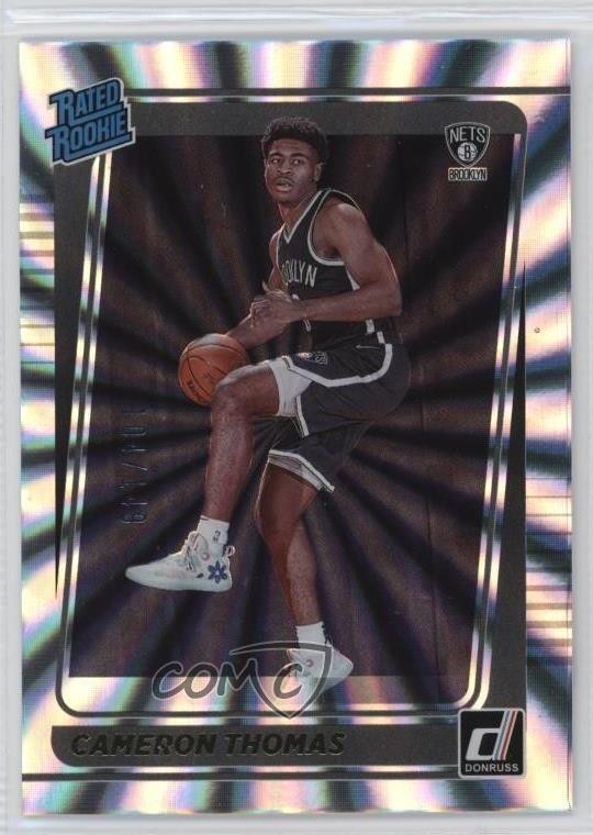 2021-22 Panini Donruss Holo Laser 104/149 Cameron Thomas #203 Rookie RC