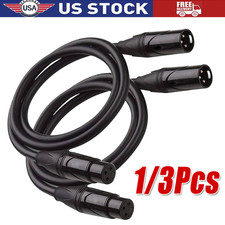 Premium XLR Male to Female All Sizes Microphone Cable Balanced 3 Pin Pro Grade