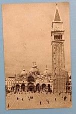 VENICE POSTCARD OLD POSTCARD SAN MARCO SQUARE AND BELL TOWER EARLY 1900
