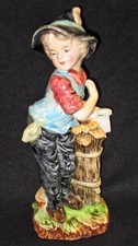 Vintage Mid Century Porcelain Alpine Boy Cutt...