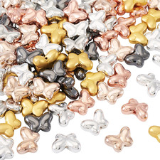Butterfly Bead 90Pcs Glass Beads for Jewelry Making Electroplate Crystal Loose