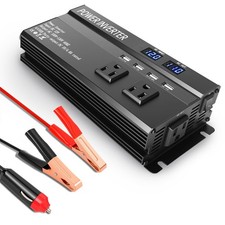 1200W Peak Power Inverter, Inverter 12v to 110v with Fast Charging 2.4A USB a...