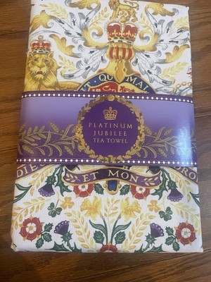 The Queen's Platinum Jubilee Cotton Tea Towel by Royal Collection Trust 2022