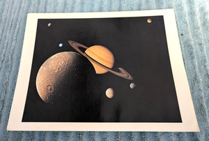 Vintage THE PLANETARY SOCIETY Voyager 1 Saturn Picture/ Photo No. 6 (NASA)